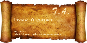 Tavasz Algernon névjegykártya